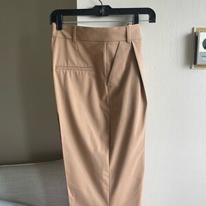 Tan camel Zara straight leg trousers